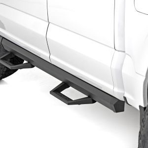 Rough Country SRL2 Adj Aluminum Step Crew Cab Ford F-150/Lightning/F-250/F-350/Raptor (15-26)