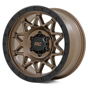 Rough Country 78 Series Wheel Simulated Beadlock Bronze/Black 18x9 8x170 -12mm