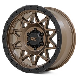 Rough Country 78 Series Wheel Simulated Beadlock Bronze/Black 18x9 6x5.5 -12mm