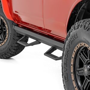 Rough Country SRL2 Adjustable Aluminum Step 4-Door Ford Bronco 4WD (2021-2026)