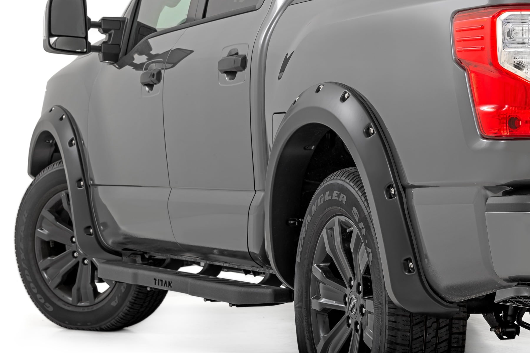 Rough Country Pocket Fender Flares Crew QAK Glacier White W/O Emblem Nissan Titan (17-24)