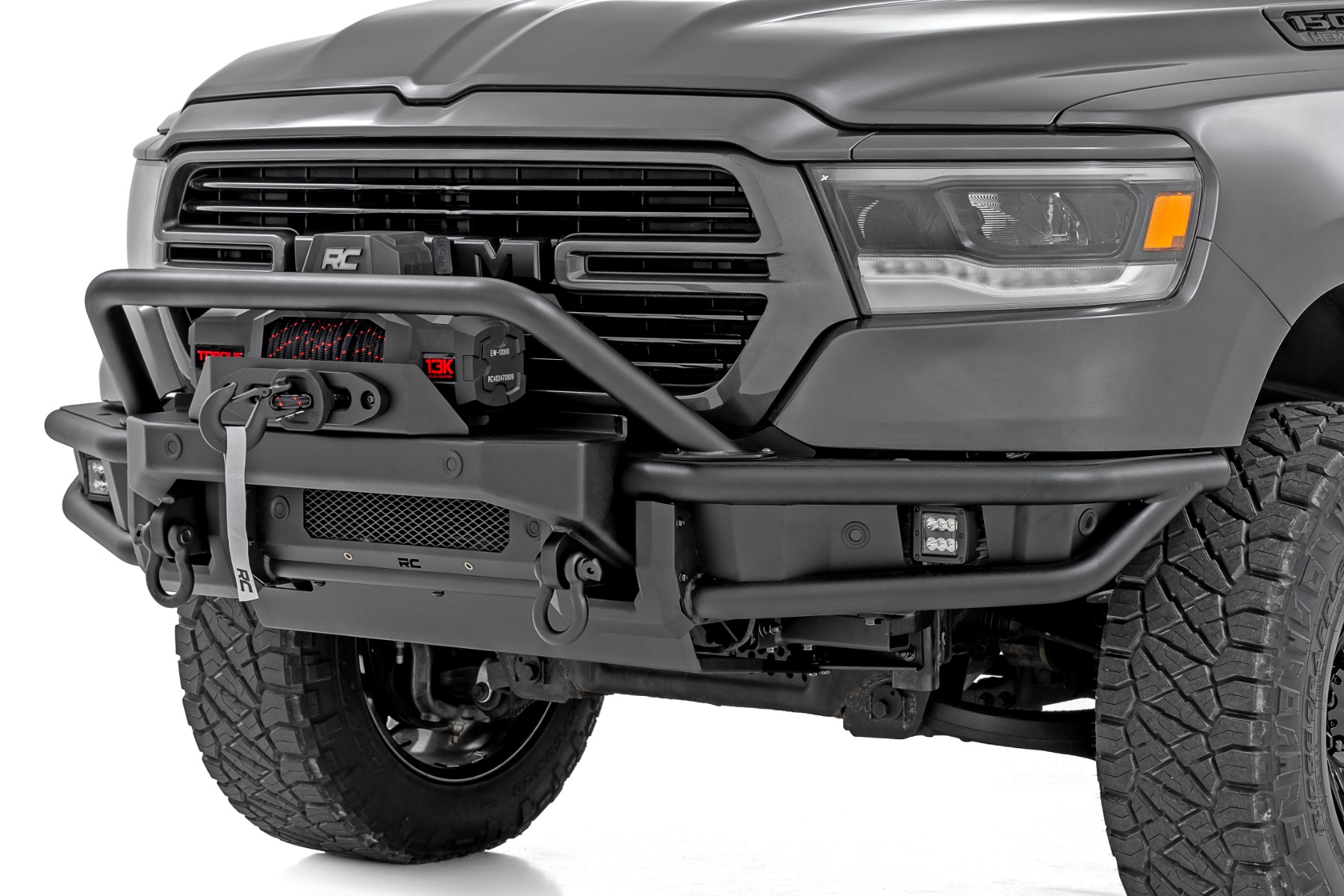 Rough Country Front Bumper Tubular Winch Mount Ram 1500 2WD/4WD (2019-2024)