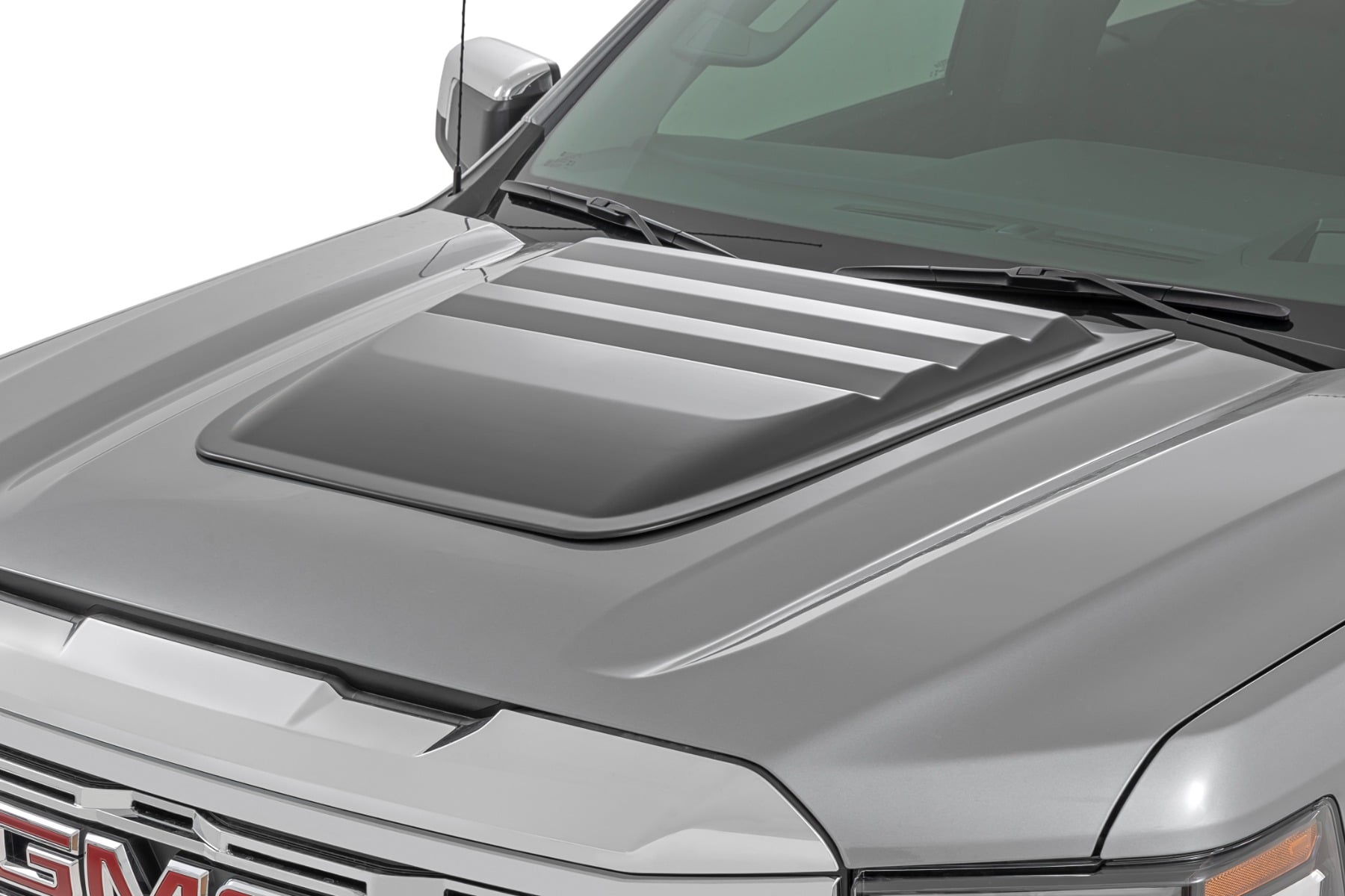 Rough Country Hood Scoop GXD Sterling Grey Metallic GMC Sierra 1500 2WD/4WD (2019-2026)
