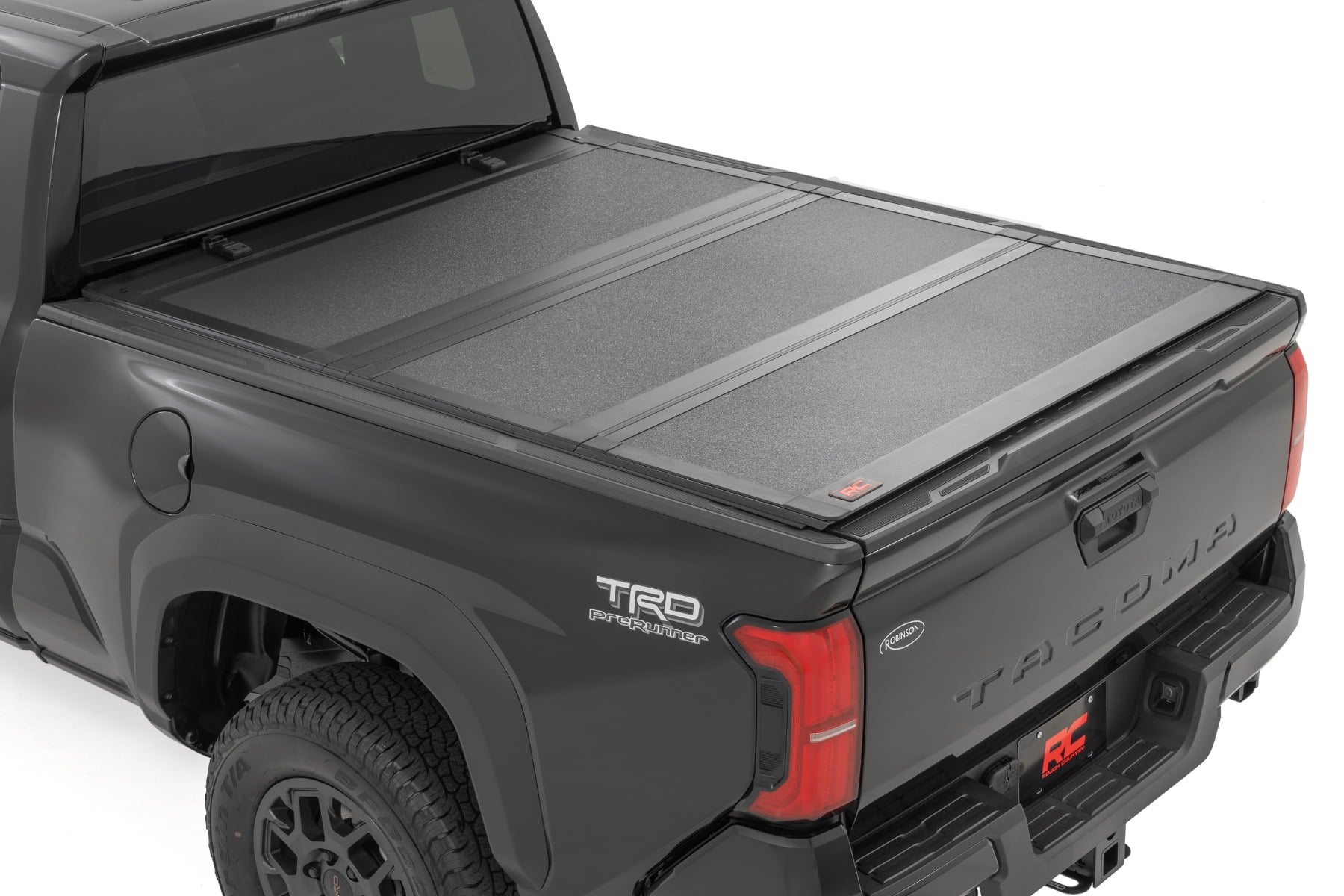 Rough Country Hard Tri-Fold Flip Up Bed Cover 6′ Bed Toyota Tacoma 2WD/4WD (2024-2026)
