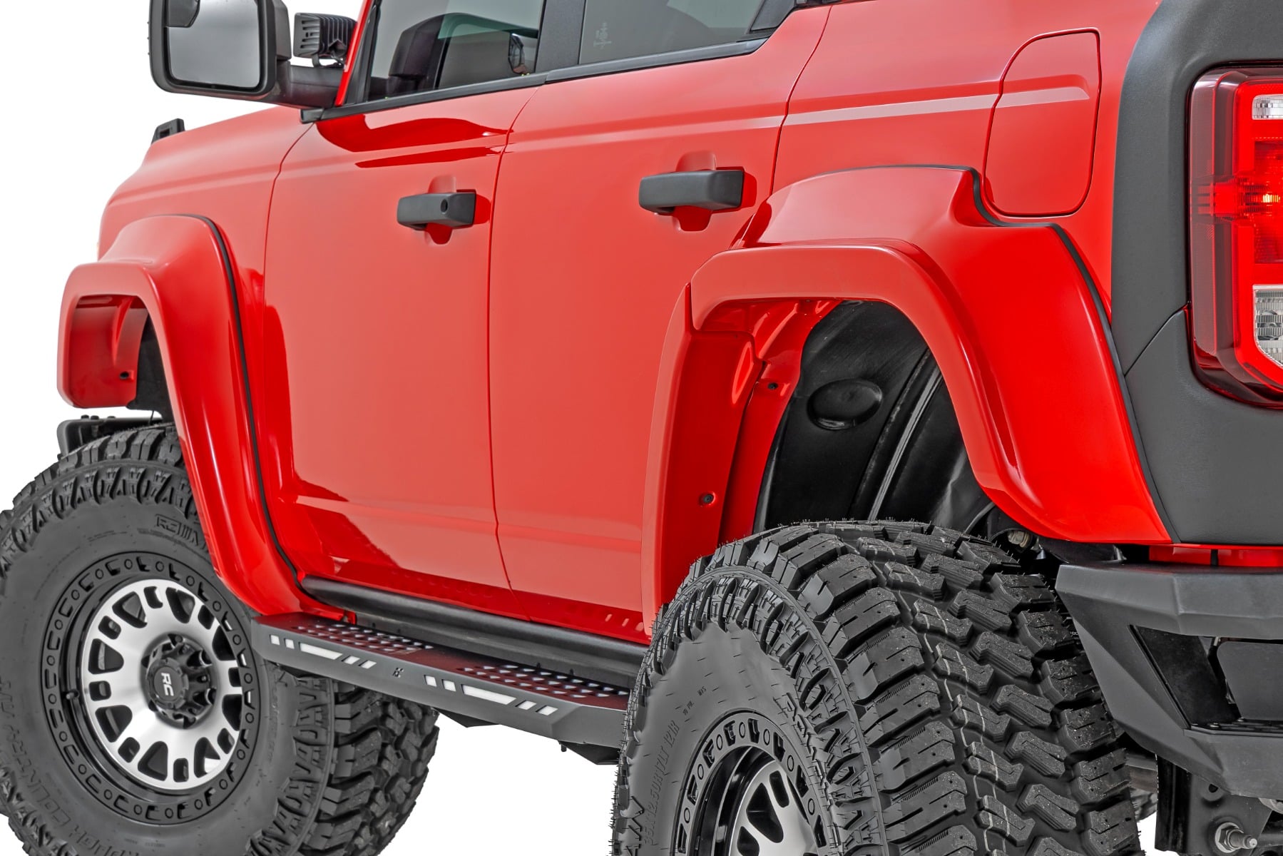 Rough Country Fender Flares PQ Race Red Ford Bronco 4WD (2021-2026)