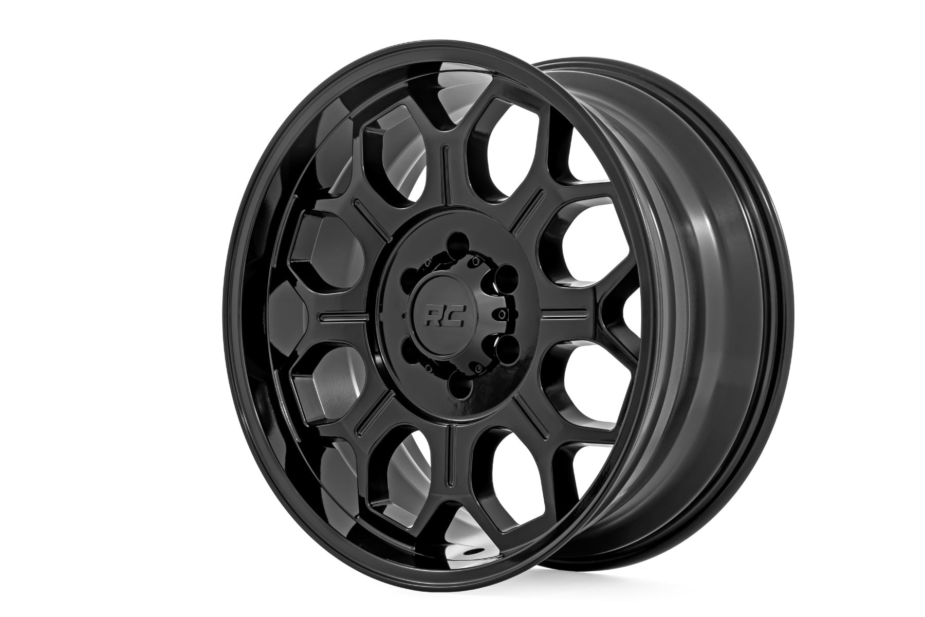 Rough Country 77 Series Wheel One-Piece Semi Gloss Black 20x10 6x5.5 -25mm