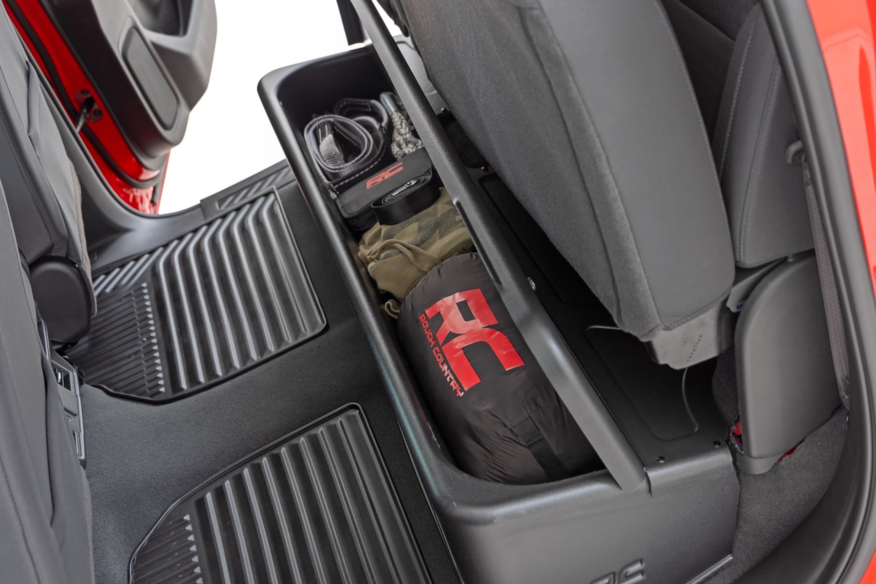Rough Country Under Seat Storage with Locking Lid Crew Cab Chevy/GMC 1500/2500HD/3500HD (19-26)