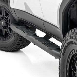 Rough Country Oval Nerf Steps Black Toyota Land Cruiser 4WD (2024-2026)