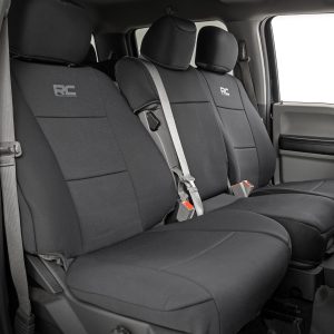 Rough Country Seat Covers FR Bench and RR Bench Ford F-150/Lightning/F-250/F-350 (15-26)