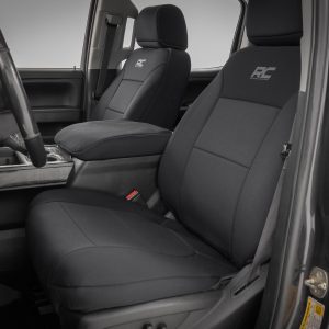 Rough Country Seat Covers FR Bucket & RR 60/40 Bench Chevy/GMC 2500HD/3500HD (14-26)