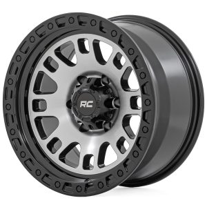 Rough Country 82 Series Wheel One-Piece Machined Semi Gloss Black 17x9 6x5.5 -12mm