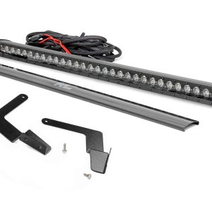 Rough Country LED Light Kit Lower Grille Mount 30″ Black Single Row White DRL Toyota Tacoma (16-23)