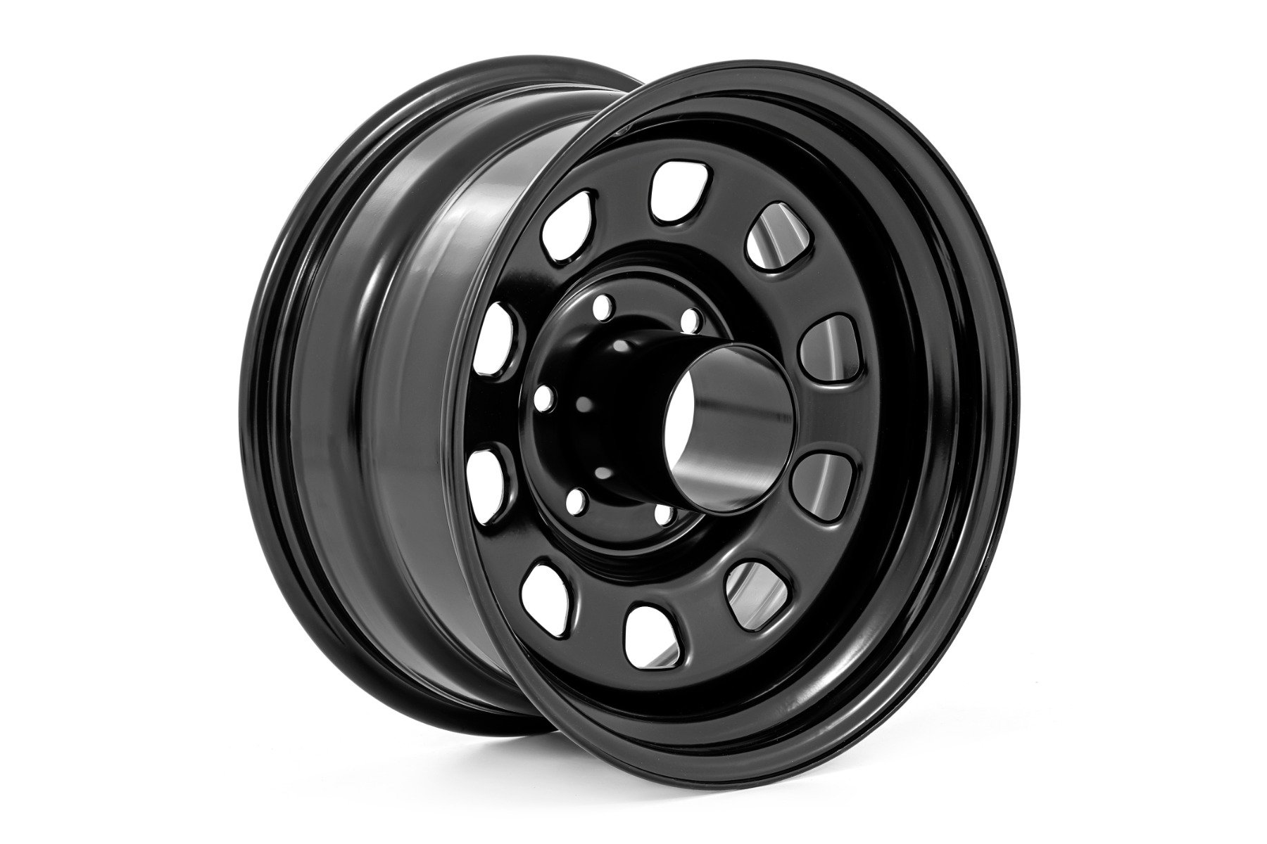 Rough Country Steel Wheel Black 15x8 6x5.5 4.25 Bore -19