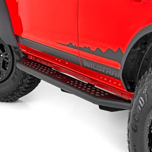 Rough Country OV2 Running Boards Side Step Bars 4-Door Ford Bronco 4WD (2021-2026)