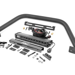 Rough Country Safari Bar 12″ LED Light Bar Black Single Row OE Modular Steel Ford Bronco (21-26)