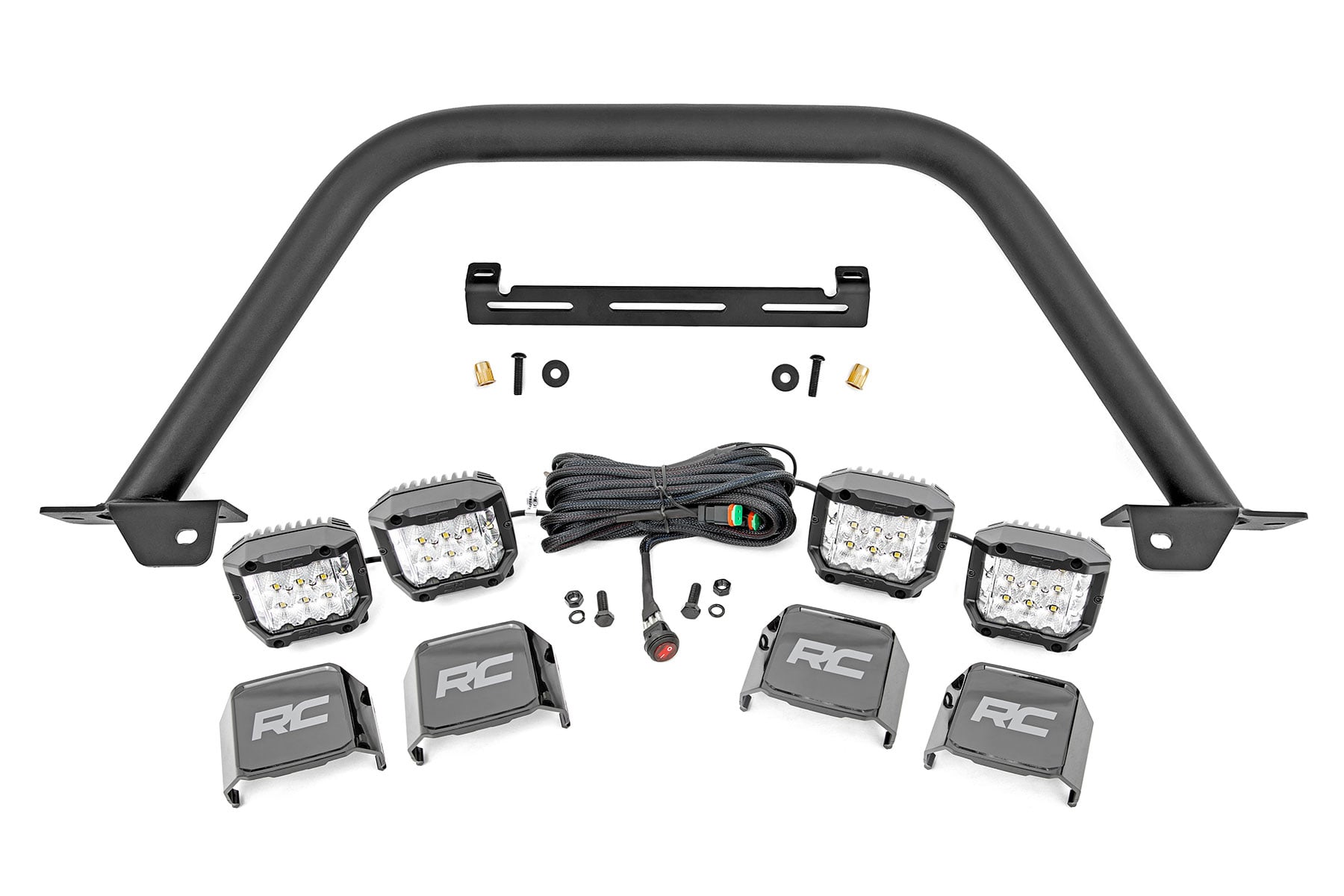 Rough Country Safari Bar 3″ OSRAM (Quad) Wide OE Modular Steel Ford Bronco (21-26)