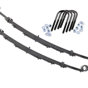 Rough Country Front Leaf Springs 4″ Lift Pair Chevy/GMC C10/K10 C15/K15 Truck/Half-Ton Suburban (69-72)