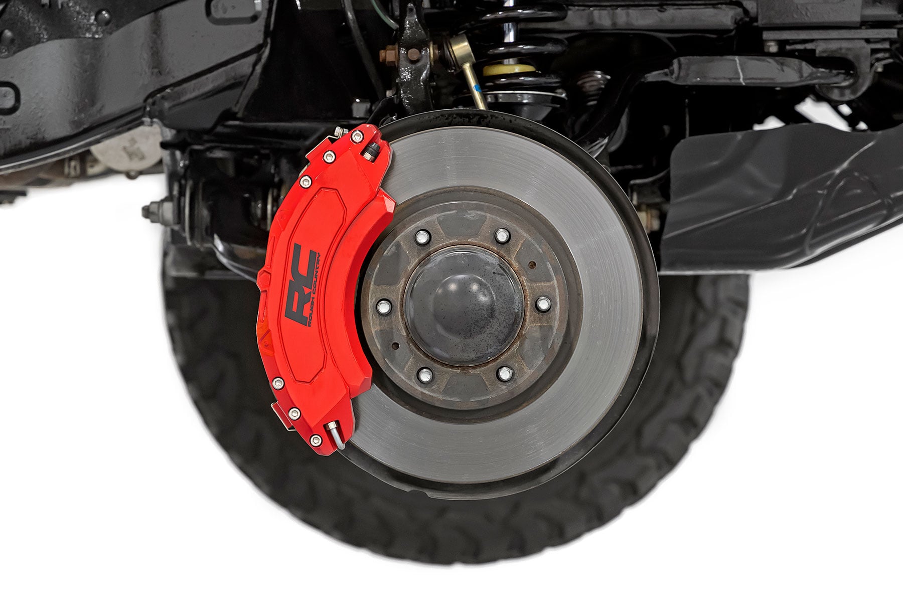 Rough Country Caliper Covers Front and Rear Red Elec Brakes Ford Expedition/F-150/Raptor
