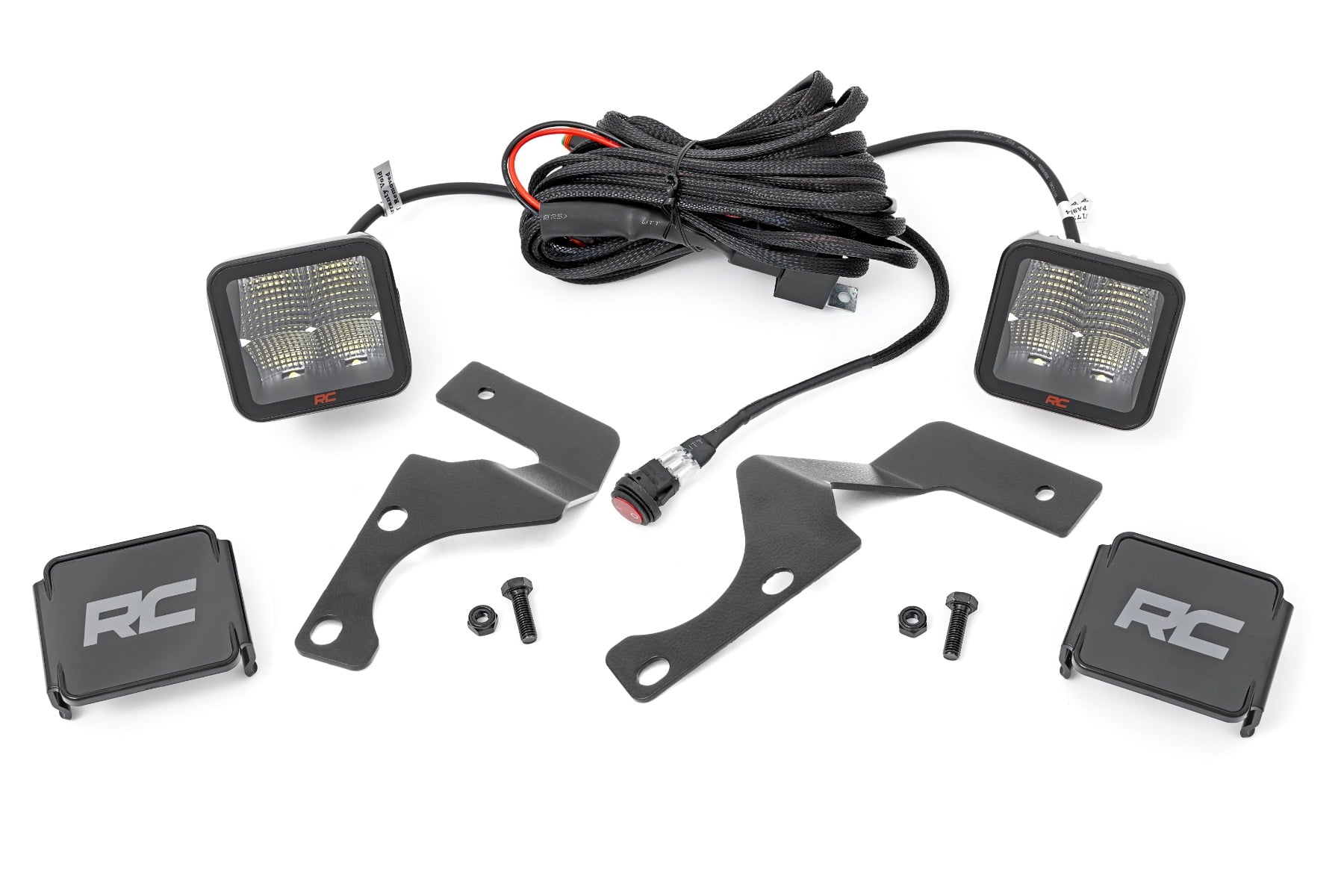Rough Country LED Light Kit Ditch Mount 2″ Spectrum Spot Pair Toyota 4Runner (10-24)