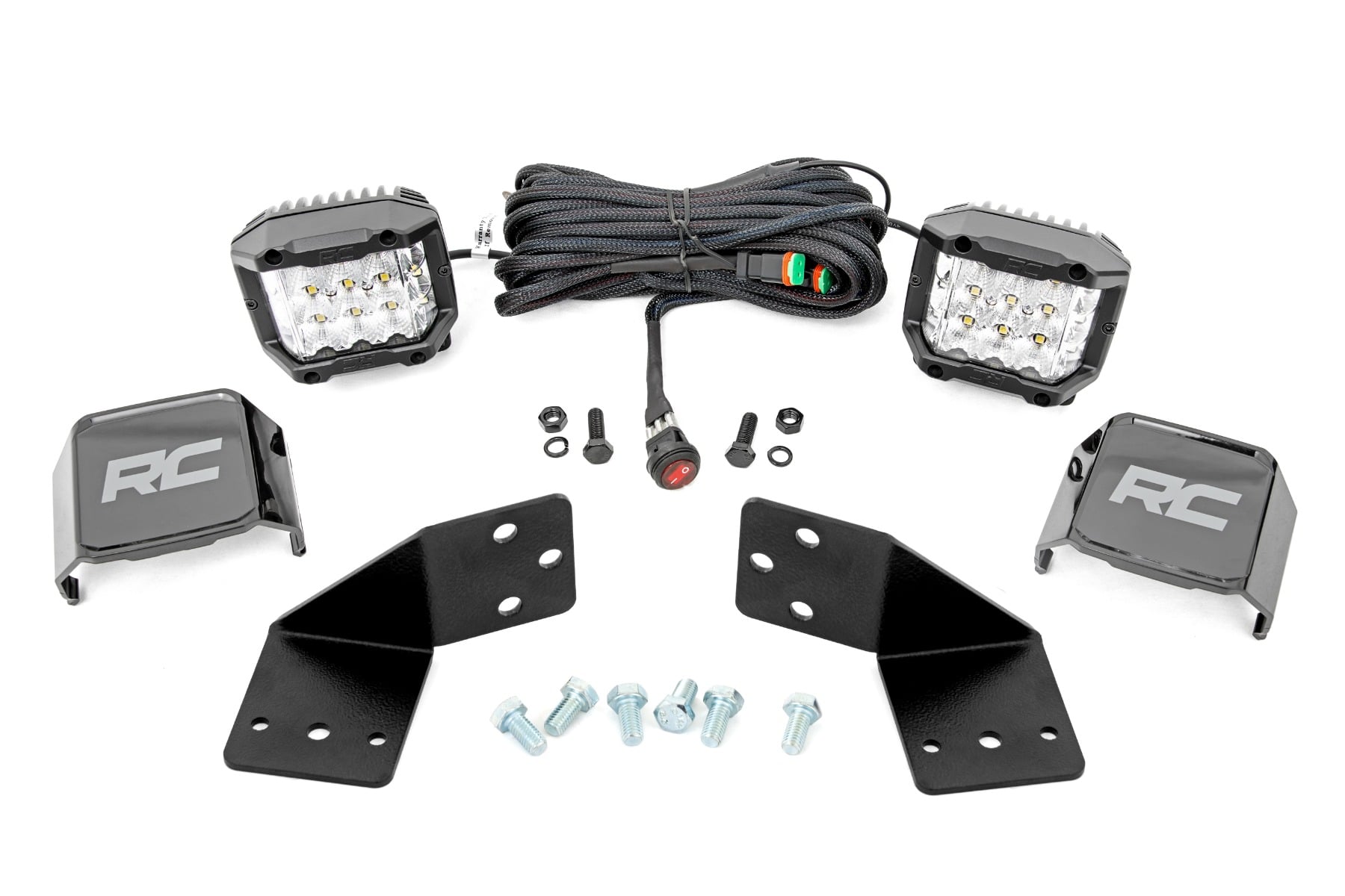 Rough Country LED Light Kit Rear Mount 3″ Chrome Pair Wide Angle CFMOTO UFORCE 1000