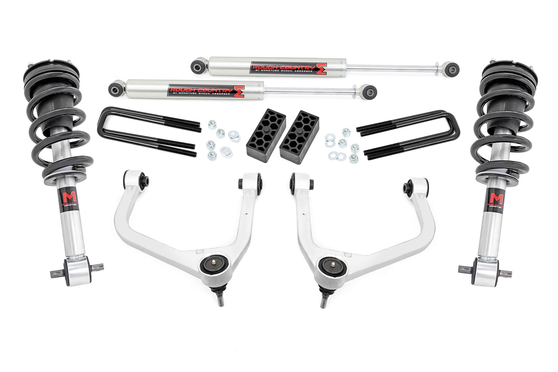 Rough Country 3.5 Inch Lift Kit M1 Struts/M1 Chevy Silverado 1500 2WD/4WD (2019-2024)