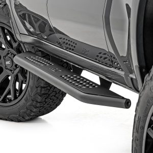 Rough Country OV2 Running Boards Side Step Bars Crew Cab Chevy/GMC 1500/2500HD (19-26)