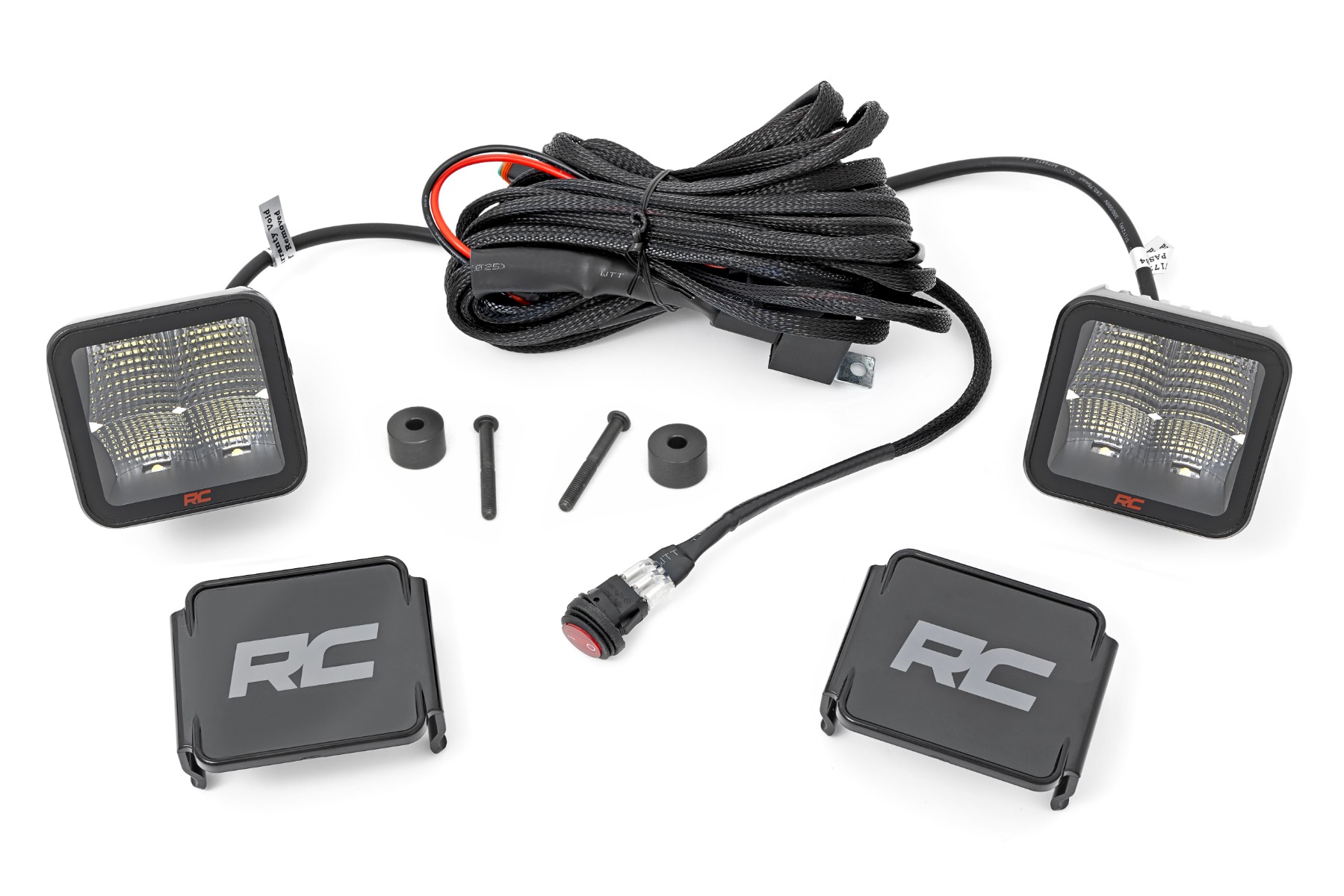 Rough Country LED Light Kit Cowl Mount 2″ Spectrum Pair Jeep Gladiator JT/Wrangler JL (18-26)