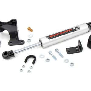 Rough Country V2 Steering Stabilizer Axle Bracket 2-8 Inch Lift Jeep Wrangler JK/Wrangler Unlimited (07-18)