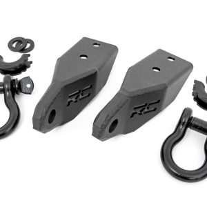 Rough Country Tow Hook Brackets D-Ring Combo Toyota Tundra 2WD/4WD (2007-2021)