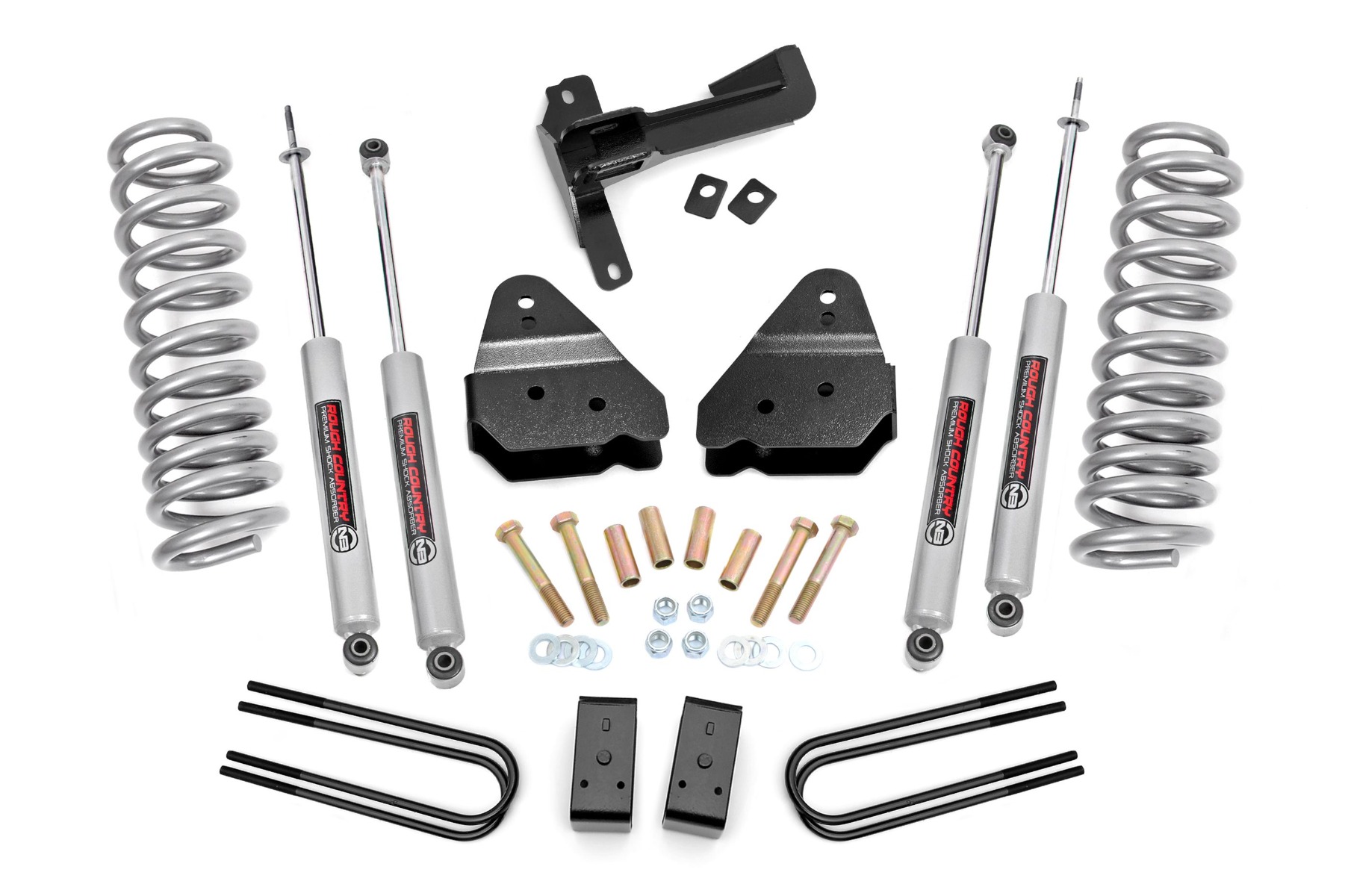 Rough Country 3 Inch Lift Kit N3 Front Diesel Coils Ford F-250 Super Duty 4WD (17-22)