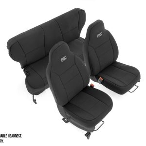 Rough Country Seat Covers Detachable Headrest FR & RR Jeep Cherokee XJ 2WD/4WD (97-01)