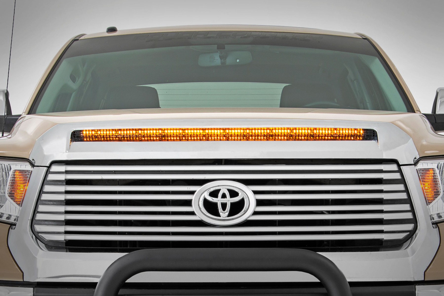 Rough Country LED Light Kit Hood Bulge 40″ White/Amber Strip Toyota Tundra (14-21)