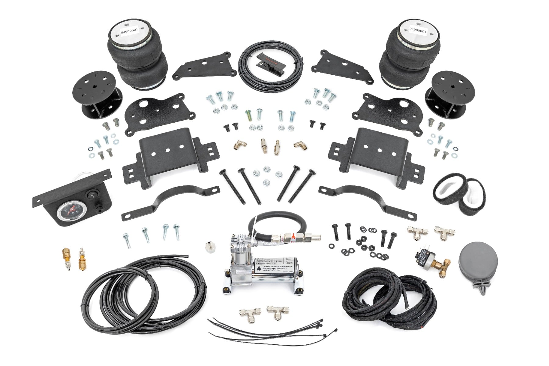 Rough Country Air Spring Spacer Kit w/ Compressor 5″ Lift Ram 2500 4WD (2014-2026)