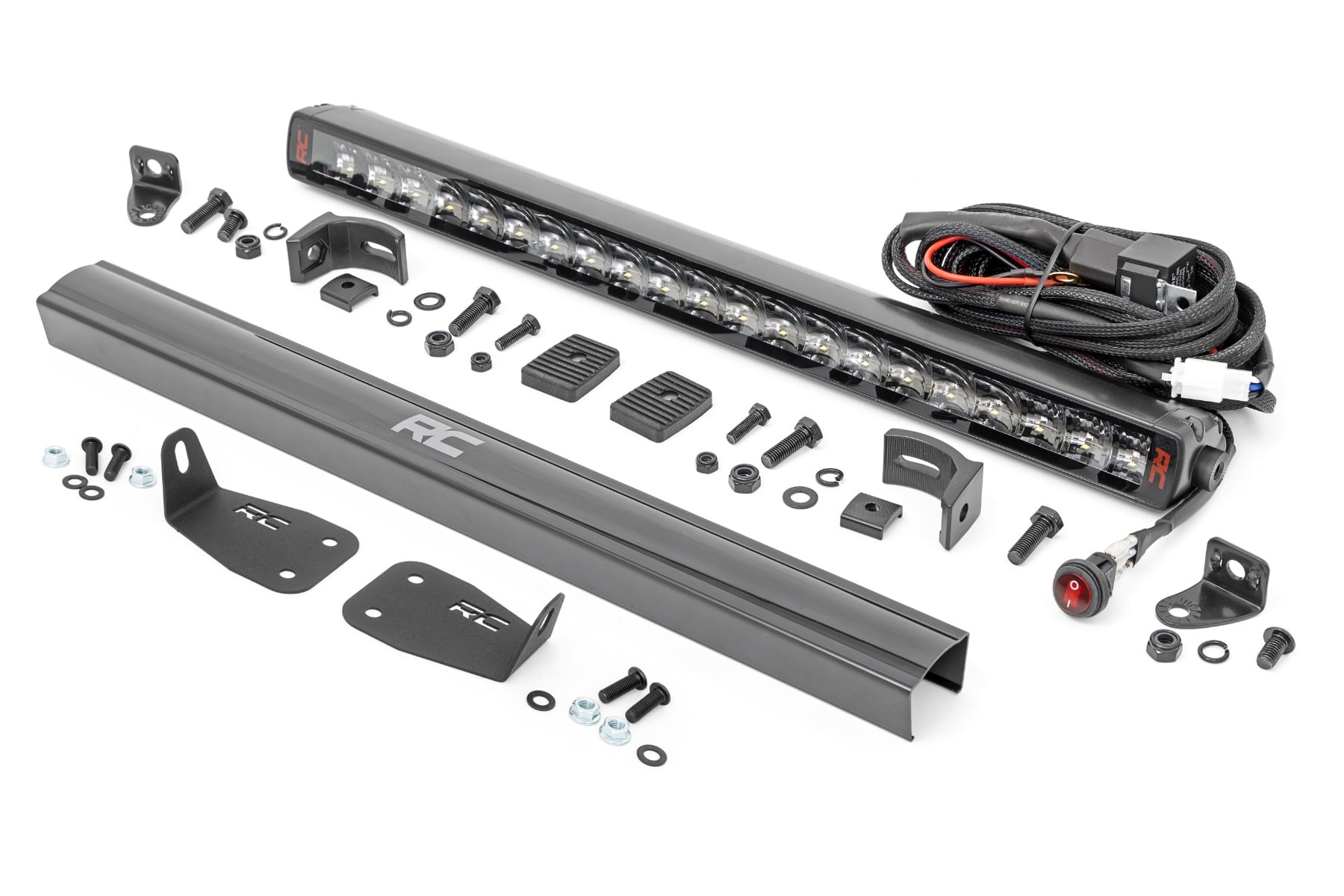 Rough Country LED Light Kit Bumper Mount 20″ Spectrum Single Row Ford Bronco Sport (21-26)