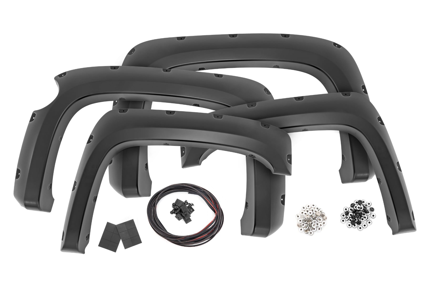 Rough Country Pocket Fender Flares 5’9″ Bed GCN Victory Red Chevy Silverado 1500 (07-13)