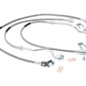 Rough Country Brake Lines Stainless FR & RR 4-6 Inch Lift Ford F-250/F-350 Super Duty (99-04)