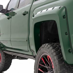 Rough Country Pocket Fender Flares 6’7″ & 8′ Bed G7J Rainforest Green Chevy Silverado 1500 (14-18)/2500HD