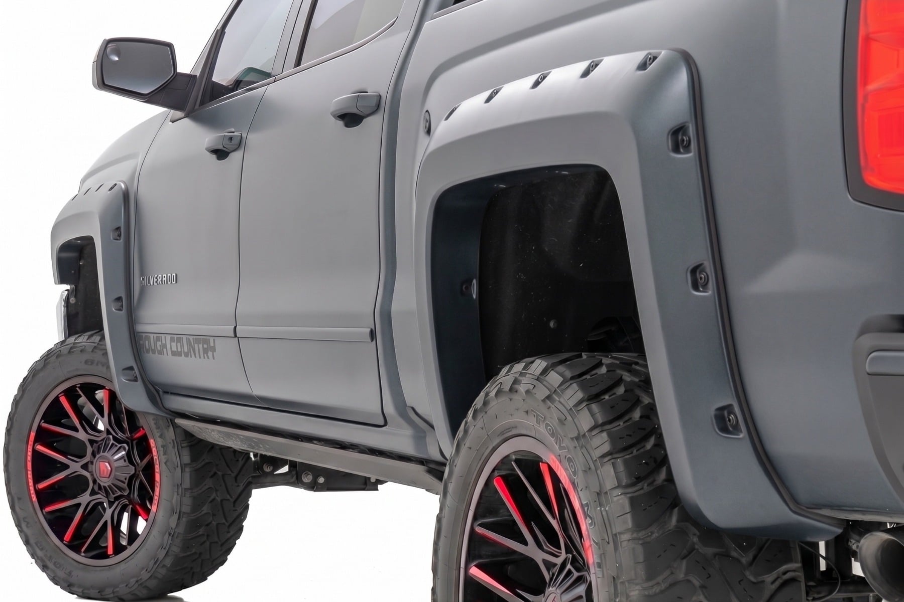 Rough Country Pocket Fender Flares 5’9″ Bed GPA Graphite Chevy Silverado 1500 (14-18 & Classic)