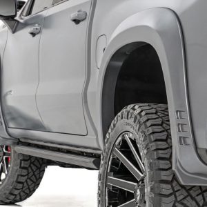 Rough Country SF1 Fender Flares G9K Satin Steel Chevy Silverado 1500 2WD/4WD (19-26)