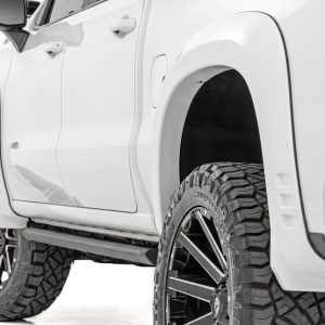 Rough Country SF1 Fender Flares GAZ Summit White Chevy Silverado 1500 2WD/4WD (19-26)
