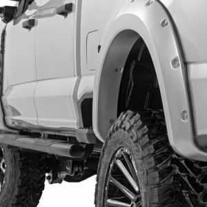 Rough Country Pocket Fender Flares JS Iconic Silver Ford F-250/F-350 Super Duty (23-26)
