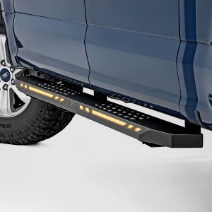 Rough Country AC2 Running Boards Amber/White Crew Cab Ford F-150/Lightning/F-250/F-350/Raptor (15-26)