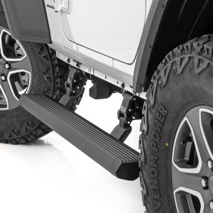 Rough Country Power Running Boards Dual Electric Motor 2 Door Jeep Wrangler JL (18-26)