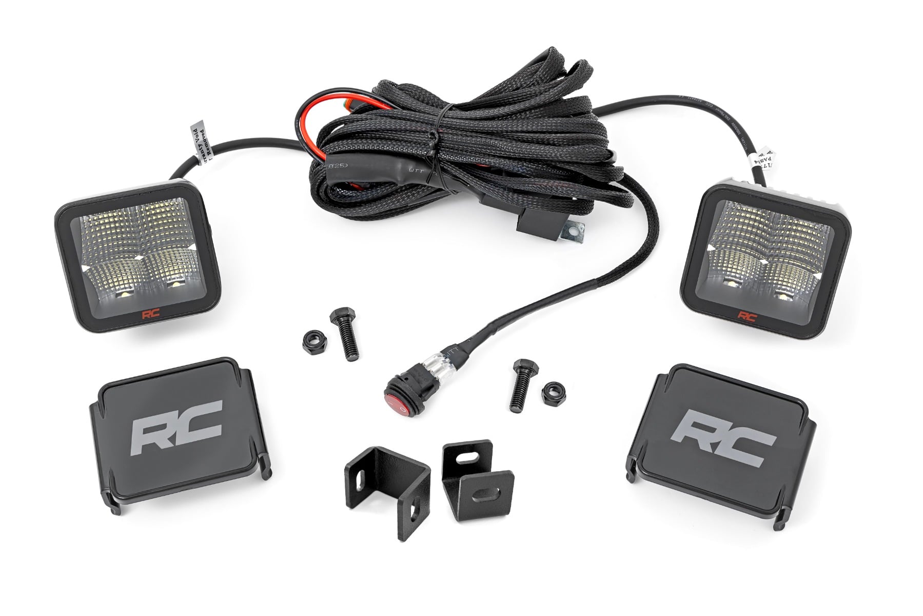 Rough Country LED Light Kit Ditch Mount 2″ Spectrum Pair Spot Toyota Tundra (22-26)