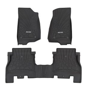 Rough Country Flex Fit Floor Mats FR & RR 4 Door Jeep Wrangler Unlimited 4WD (18-26)