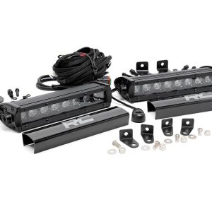 Rough Country LED Light Kit Grille Mount 8″ Black Pair Ford F-250 Super Duty (17-19)