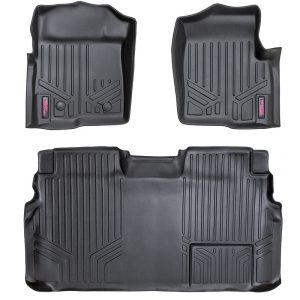 Rough Country Floor Mats FR & RR 2 Ret Hook Ford F-150 2WD/4WD (2011-2014)