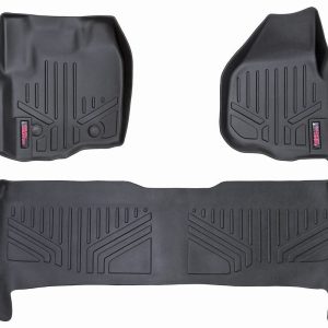 Rough Country Floor Mats FR & RR Raised FR Pedal Ford F-250/F-350 Super Duty (12-16)