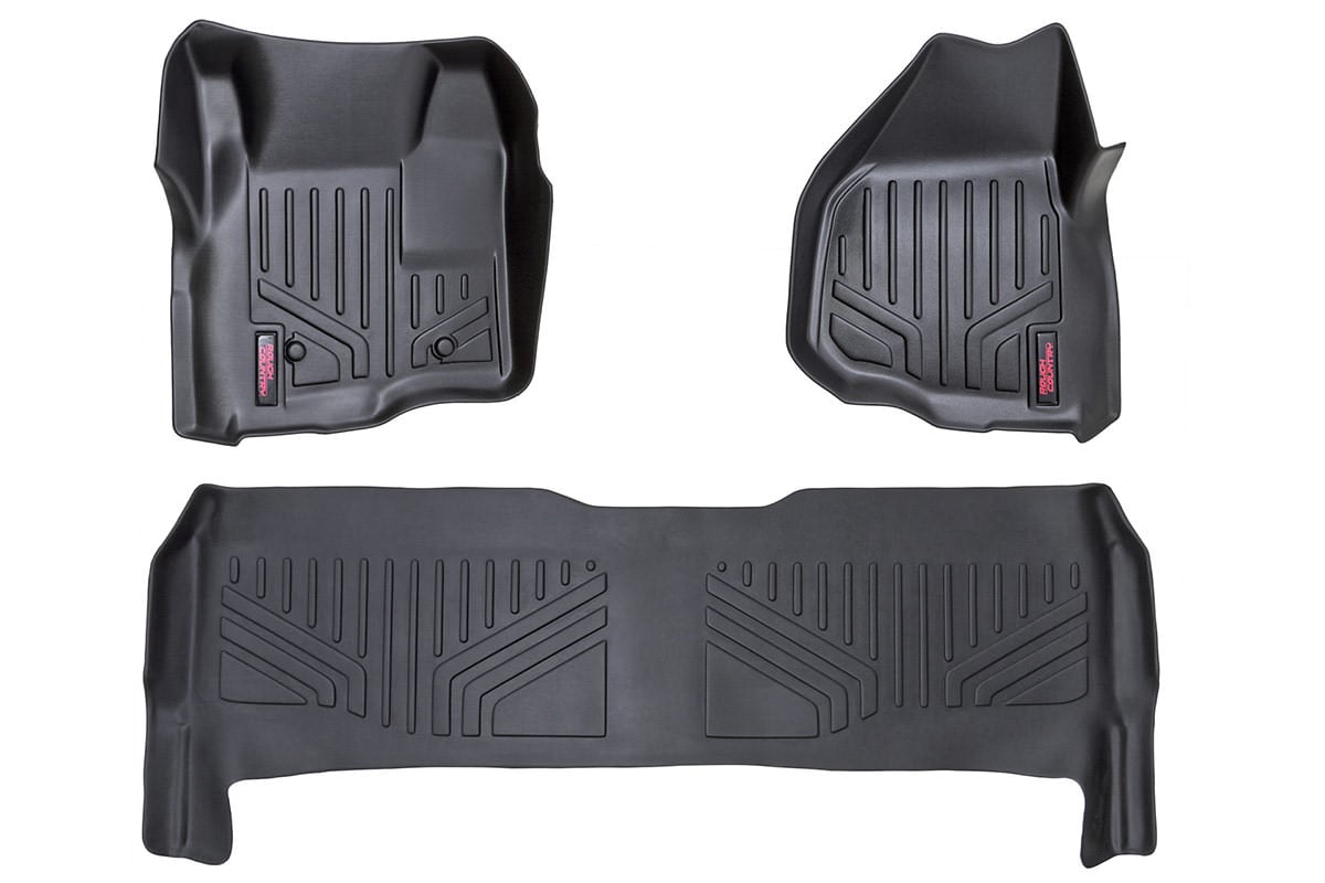 Rough Country Floor Mats FR & RR Depressed Pedal Ford F-250/F-350 Super Duty (11-16)