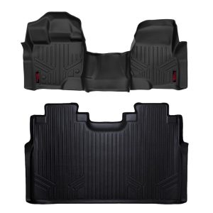 Rough Country Floor Mats FR & RR Over Hump Ford F-150 (15-26)/F-150 Lightning (22-26)/Raptor (17-26)